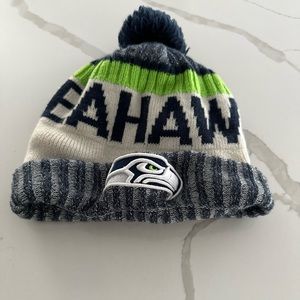 Seattle Seahawks Hat Beanie Mens One Size Blue Green New Era NFL Football